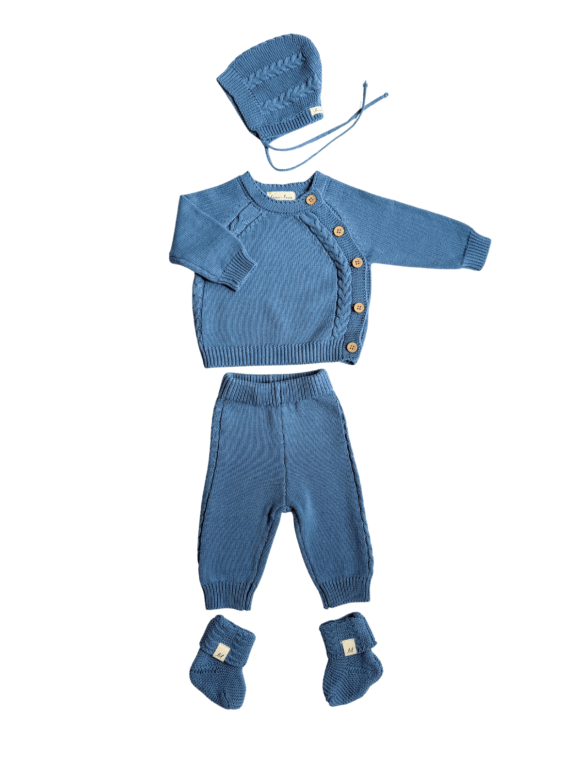 Bring Me Home Cable Knit Bundle - Denim Blue