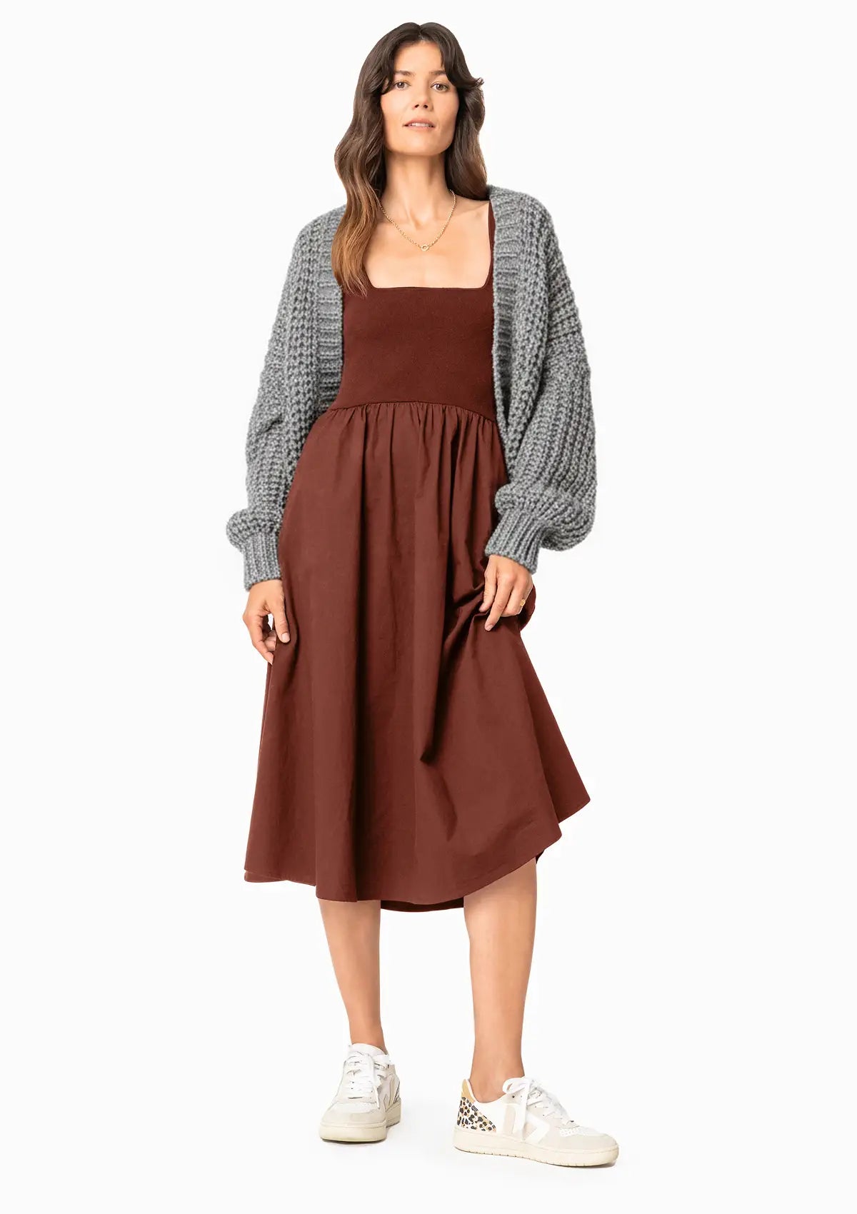 Illusion Dress - Redwood