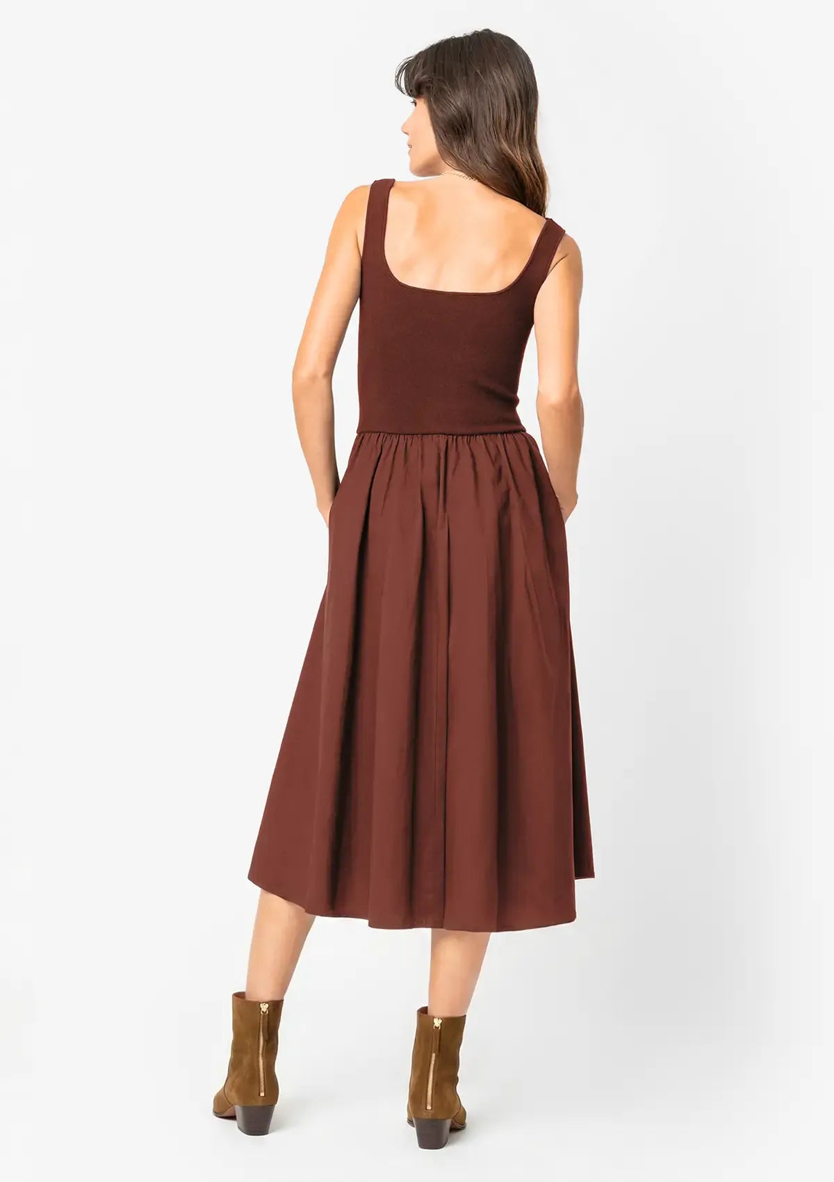 Illusion Dress - Redwood