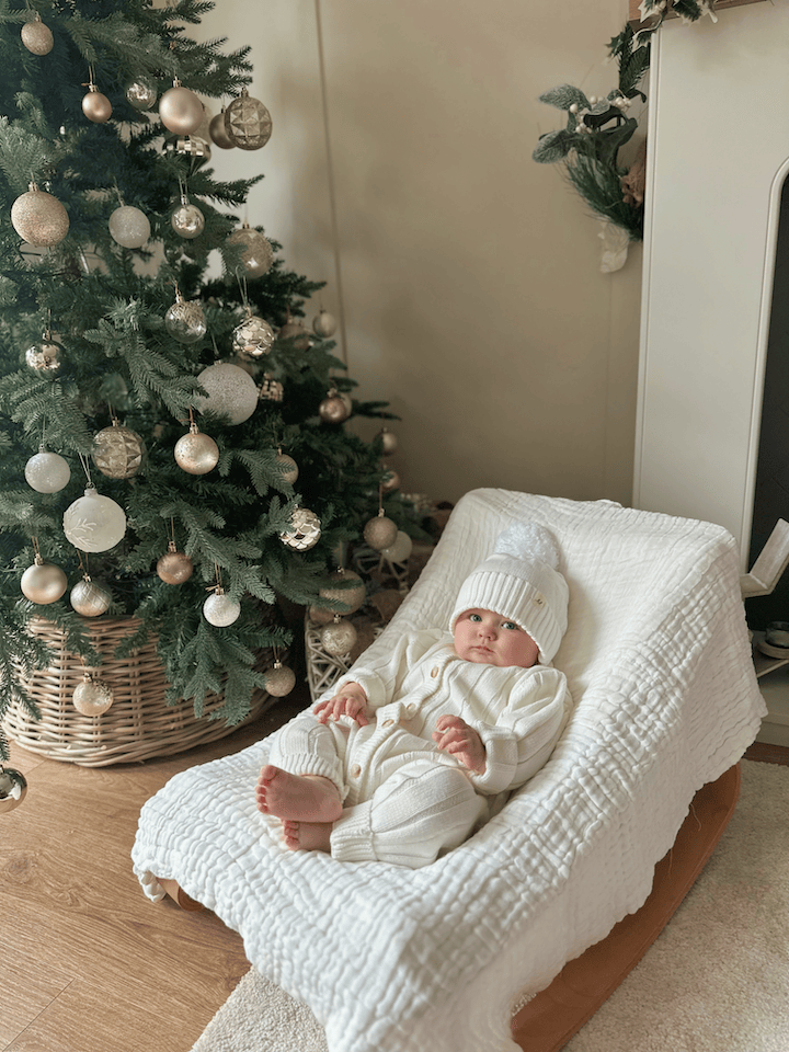 Wide Rib Knit Jumpsuit - White