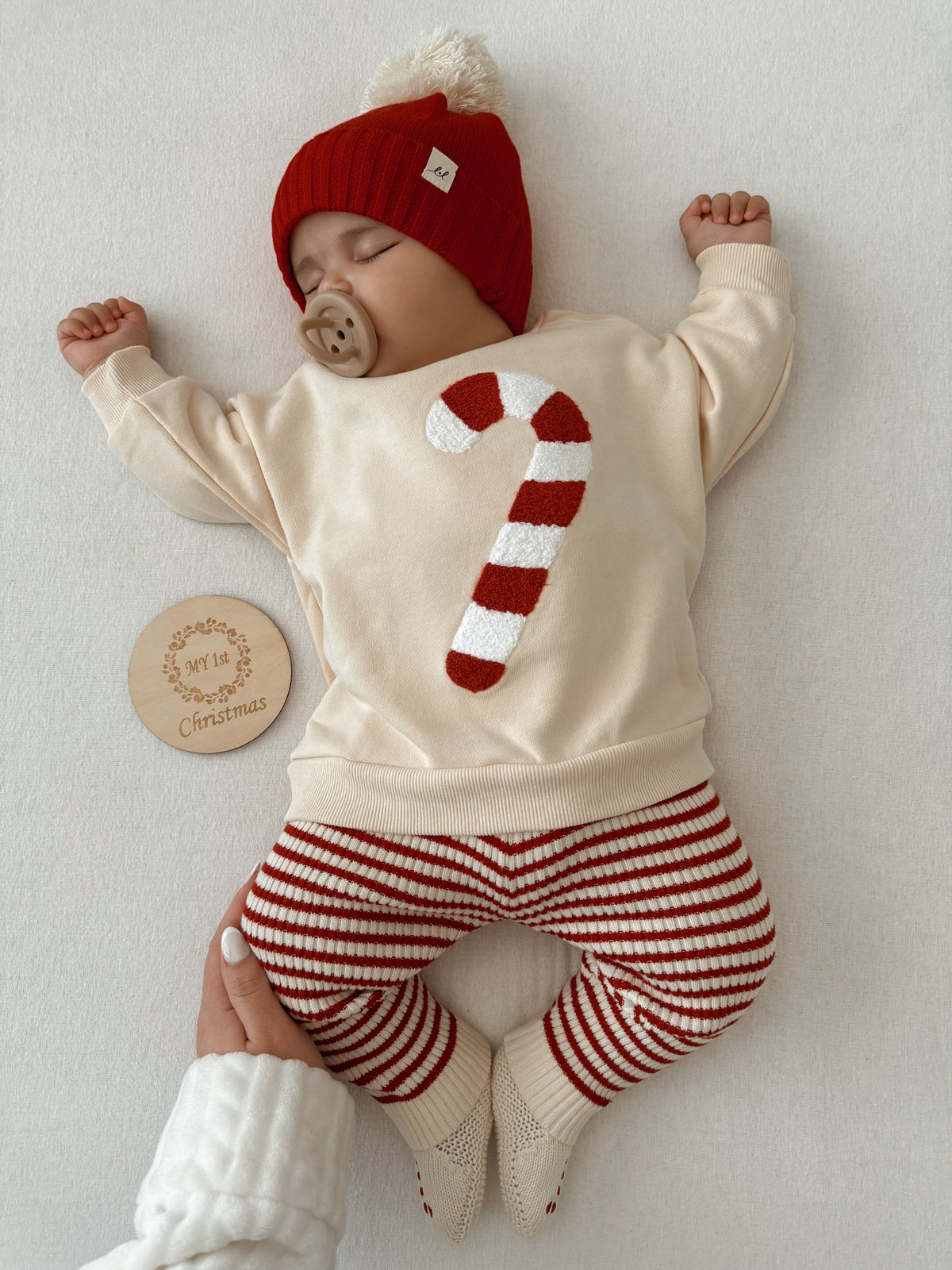 Candy Cane Striped Leggings