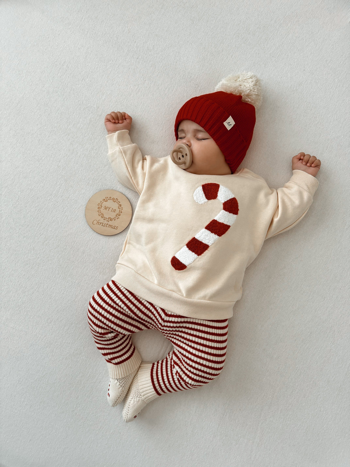 Candy Cane Chenille Pullover