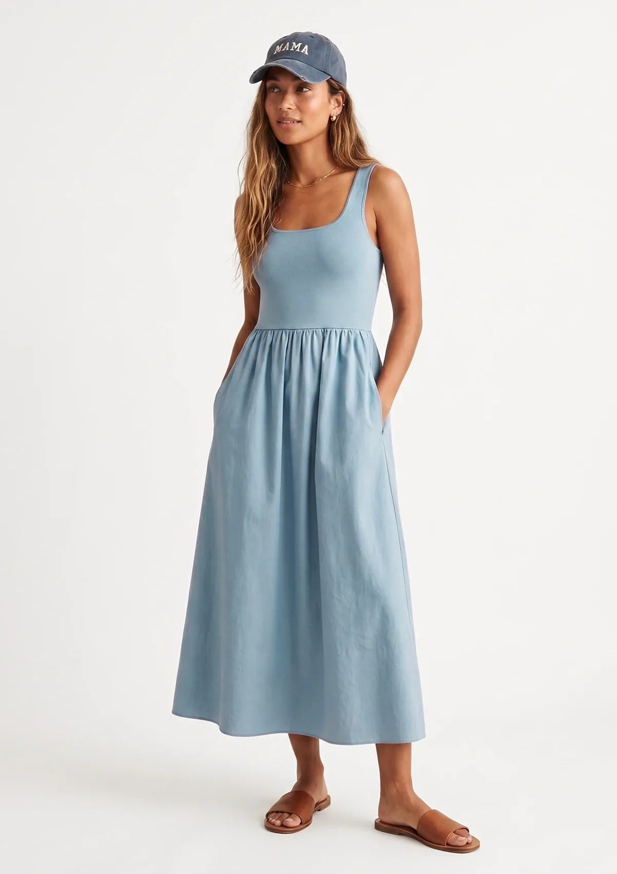 Illusion Dress - Cornflower