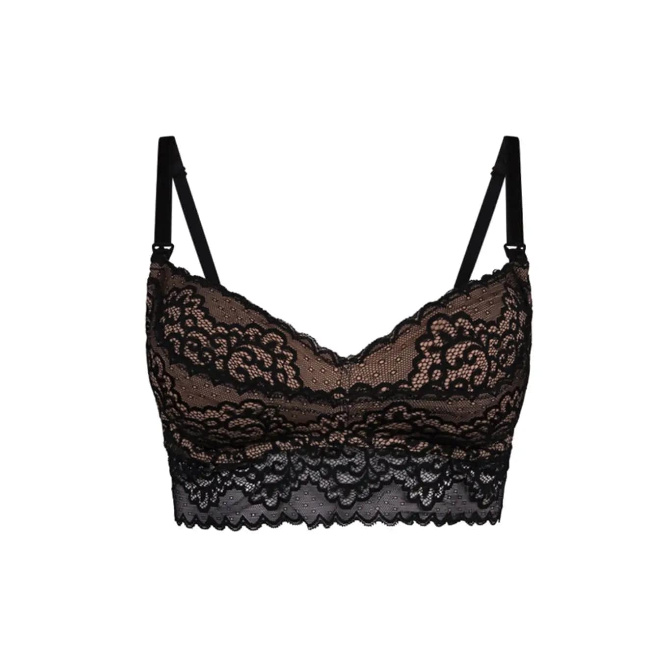 Ayla Luxury Lace Nursing + Handsfree Pumping Bra - Black