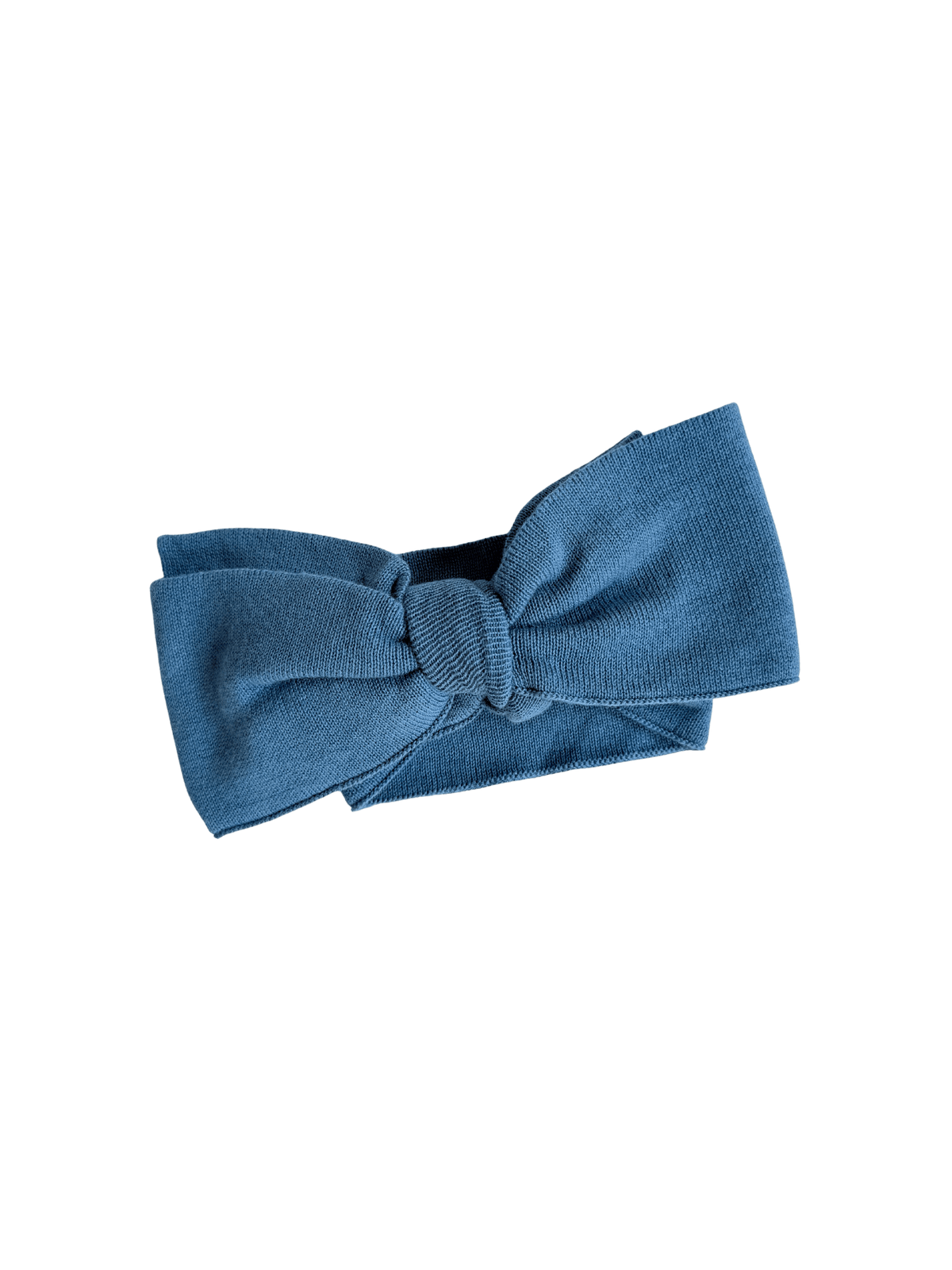 Classic Bow Headband - Denim Blue