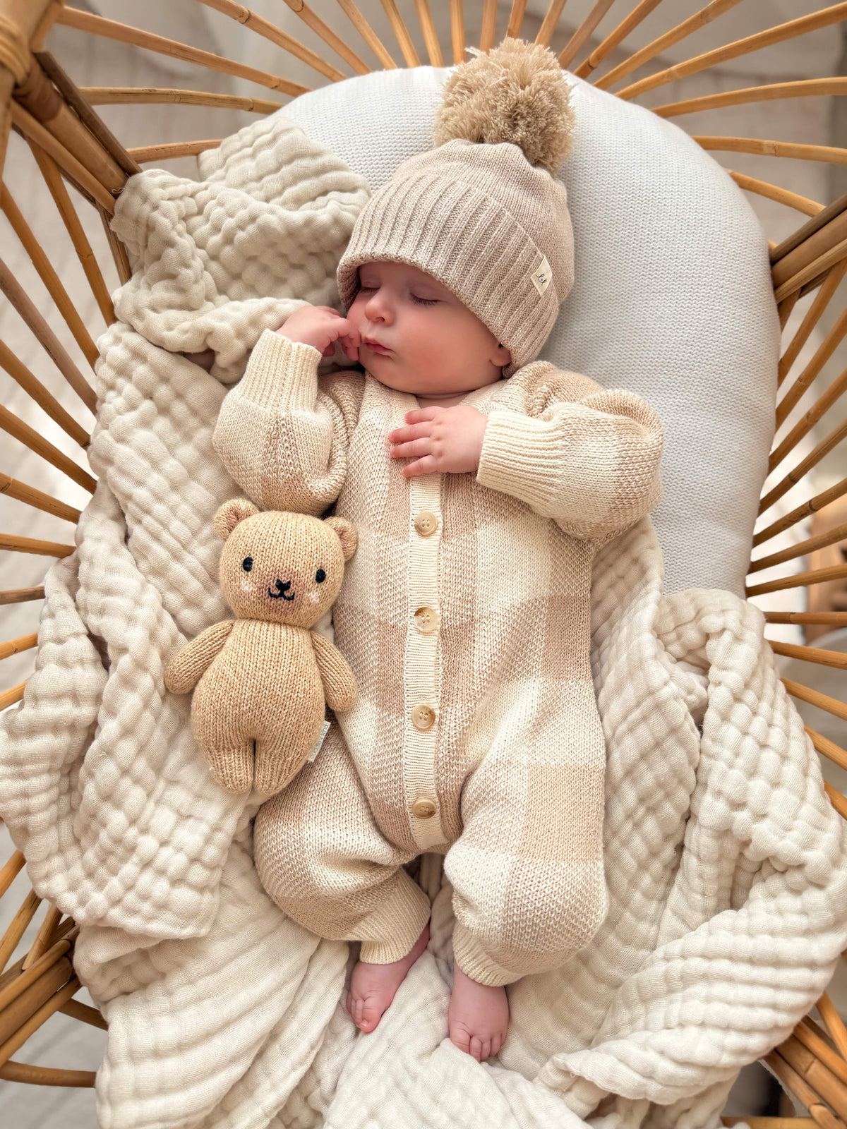 Gingham Knit Jumpsuit