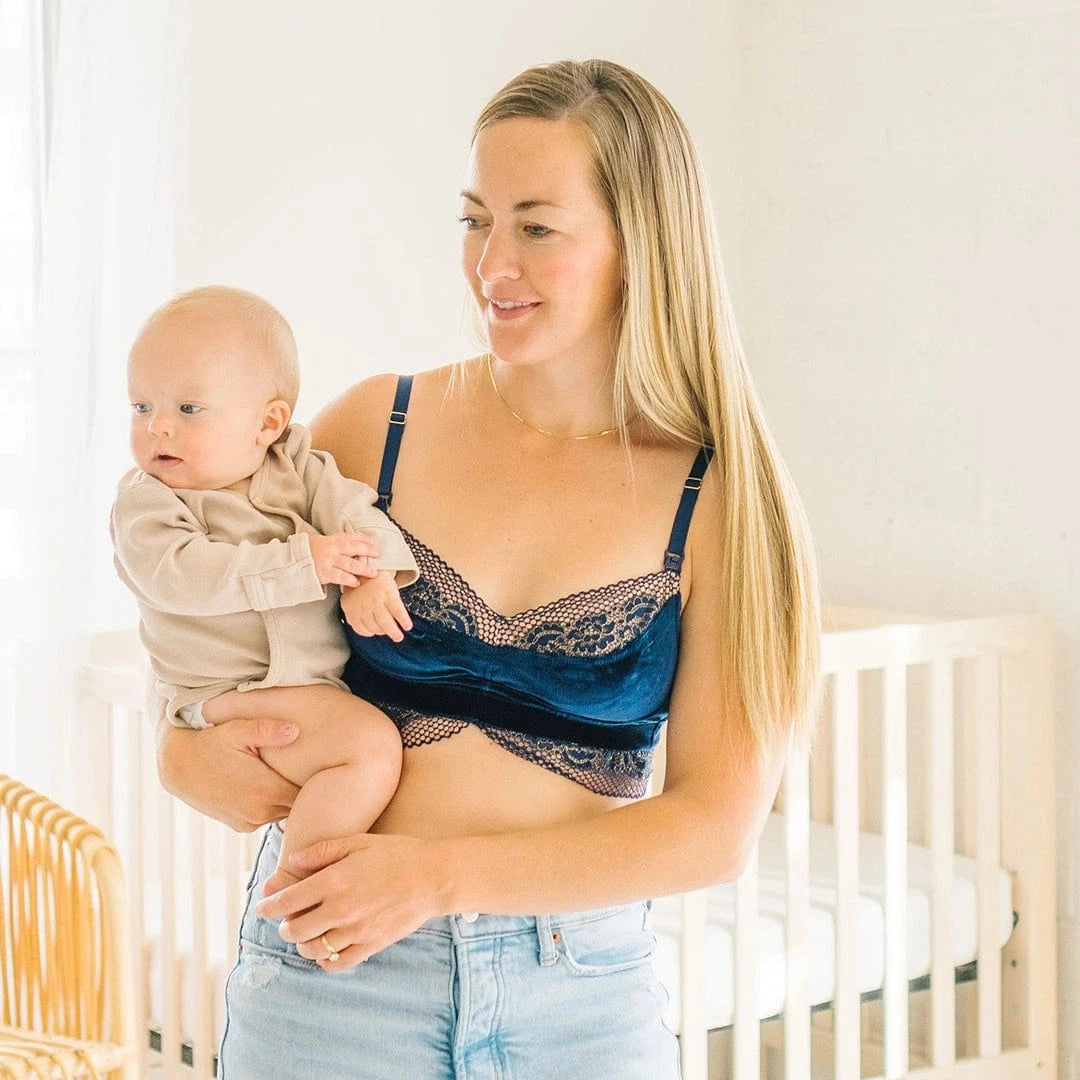 Jolie Luxe Nursing + Handsfree Pumping Bra - Indigo