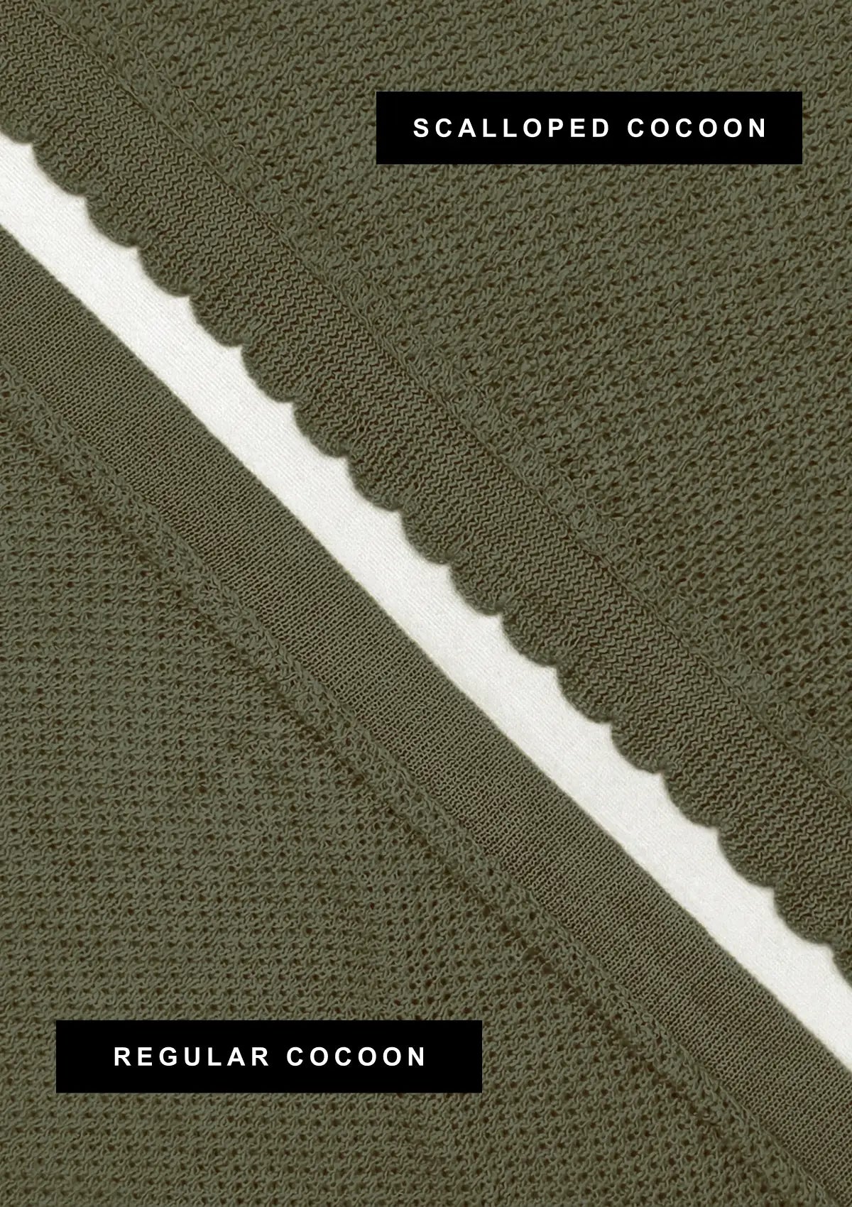 Limited Edition: Scalloped Cocoon - Olive