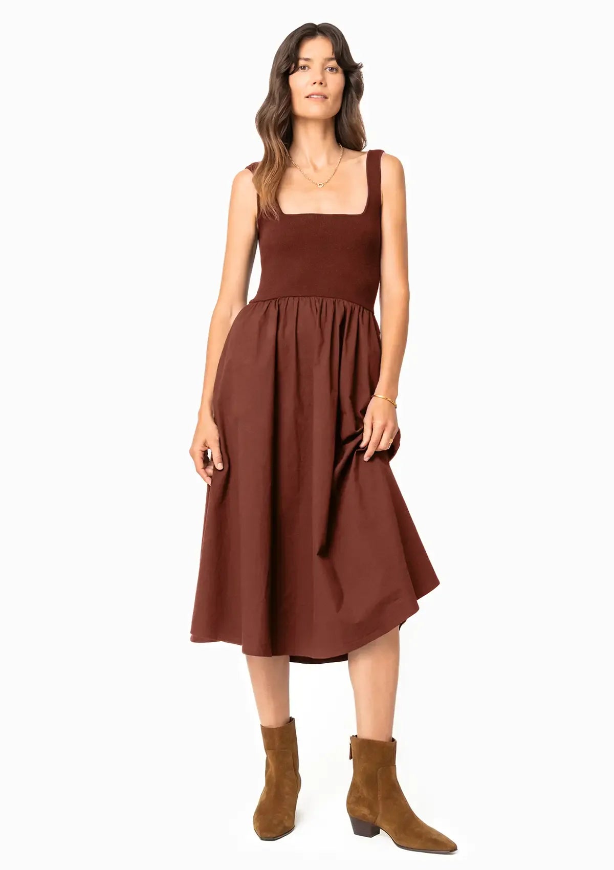 Illusion Dress - Redwood