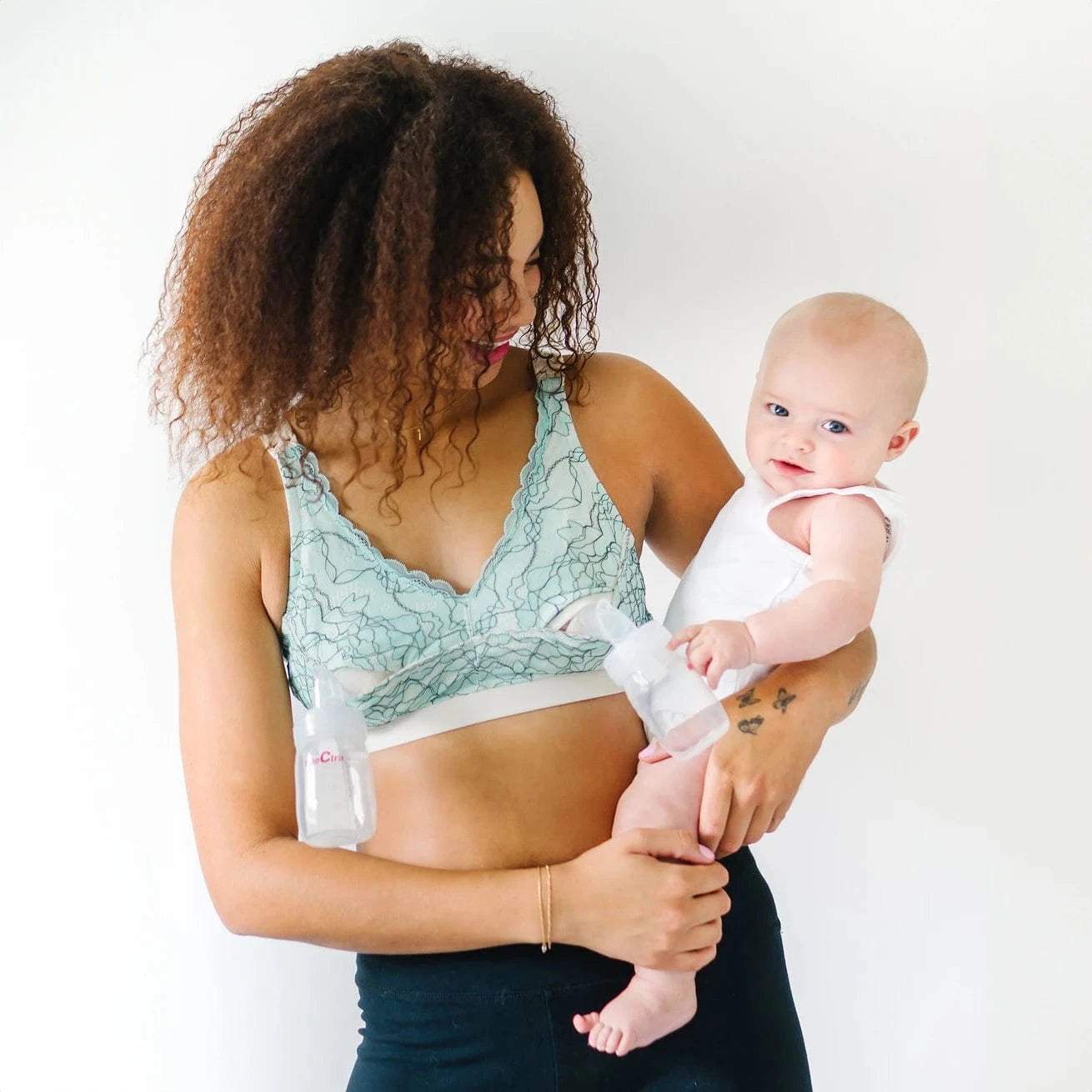 Ruby Handsfree Pumping + Nursing Bra - Mint