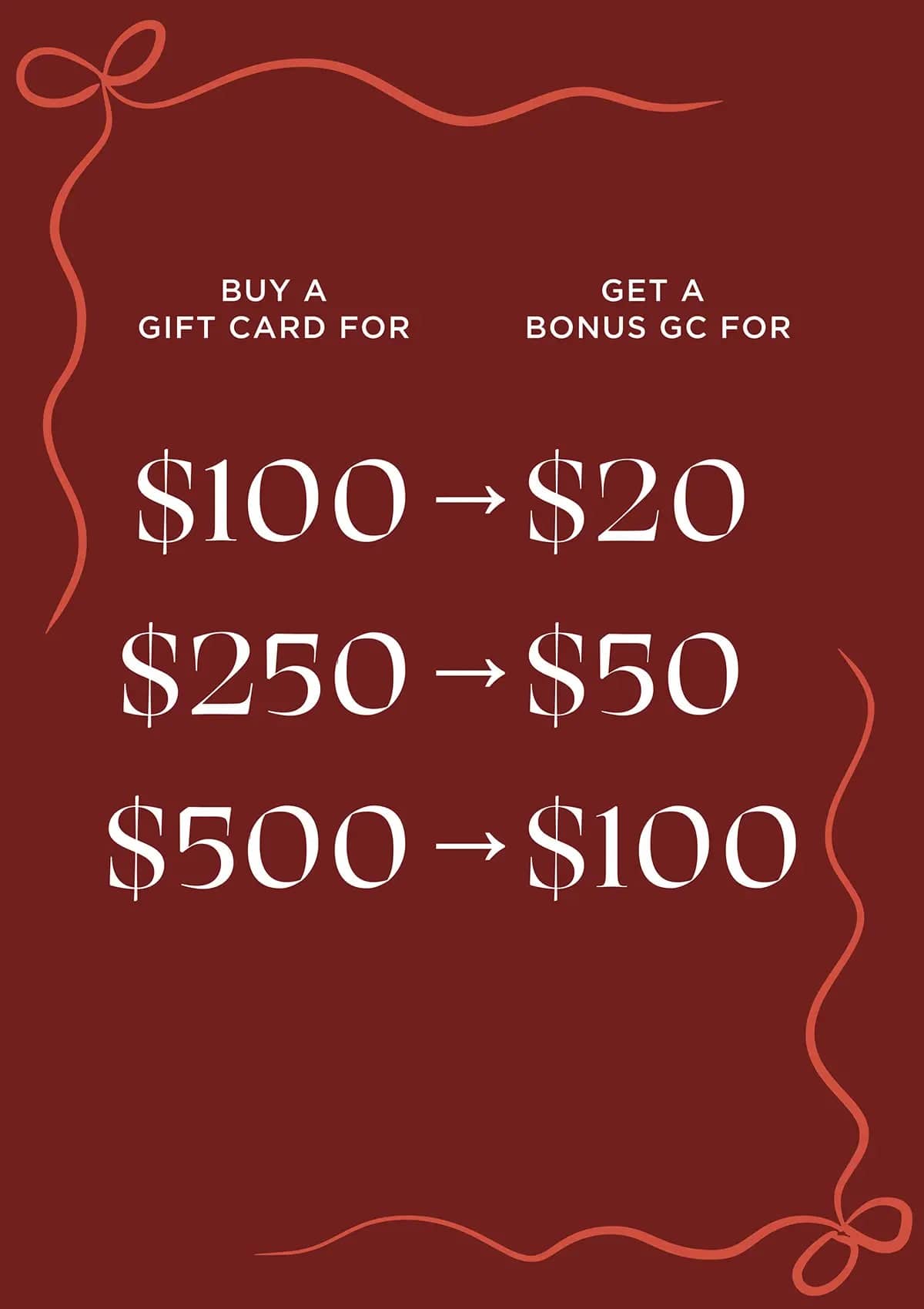 Holiday Gift Cards