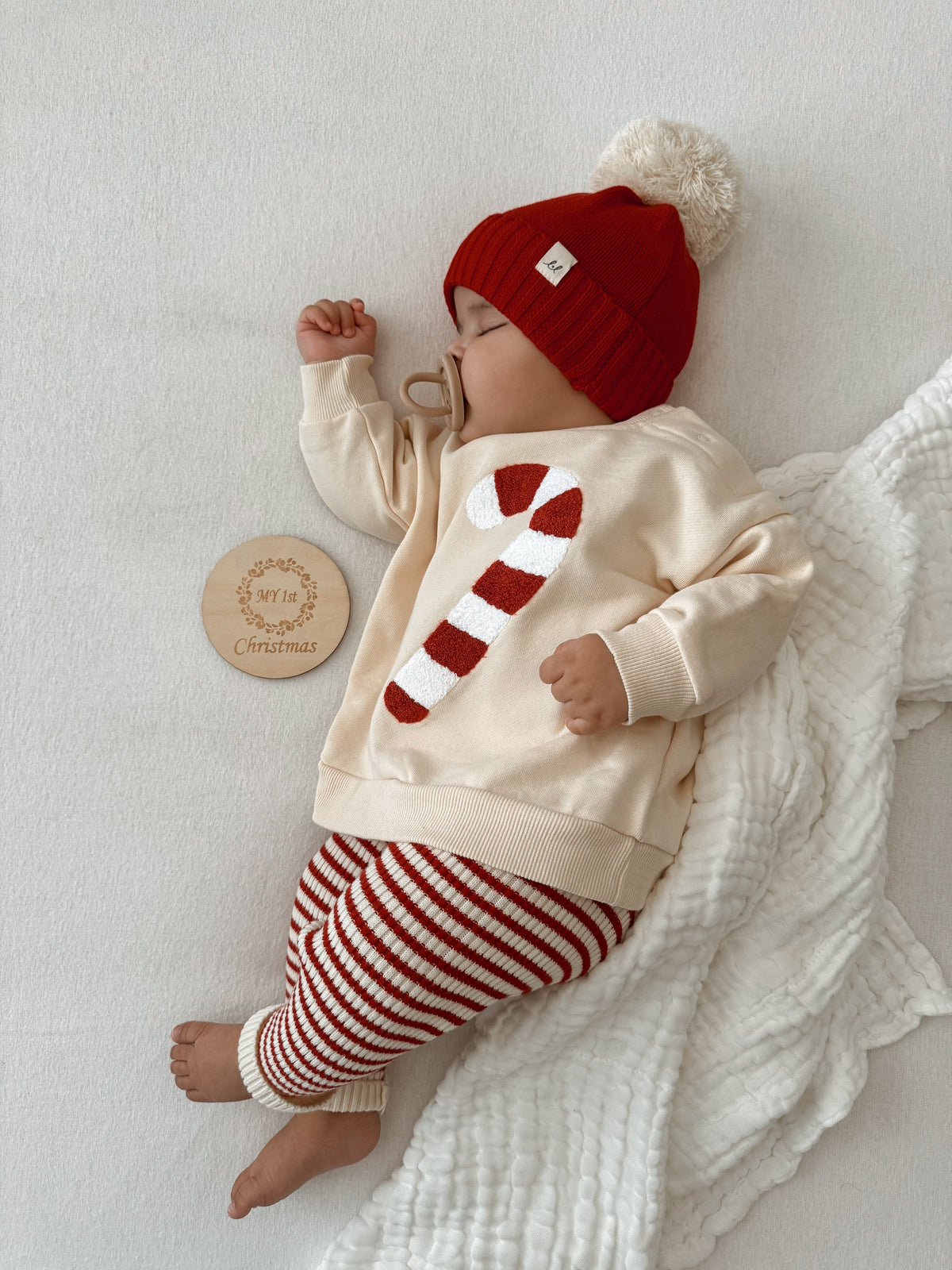Candy Cane Chenille Pullover