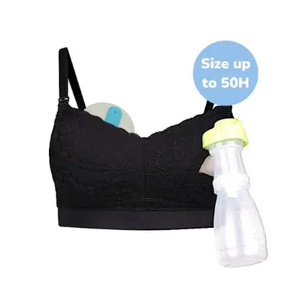 Pippa Cushioned Nursing + Handsfree Pumping Bra - Black