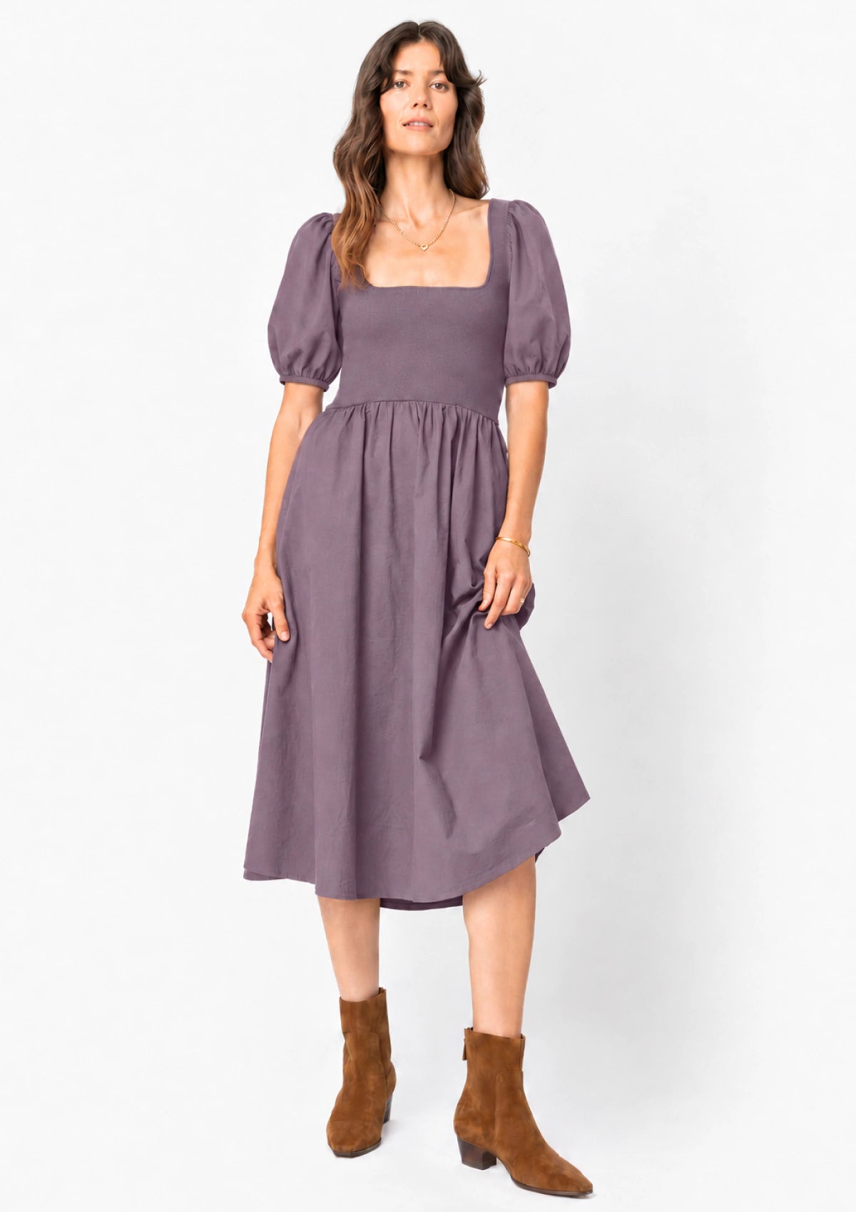 Encore Nursing Dress - Dusty Lilac