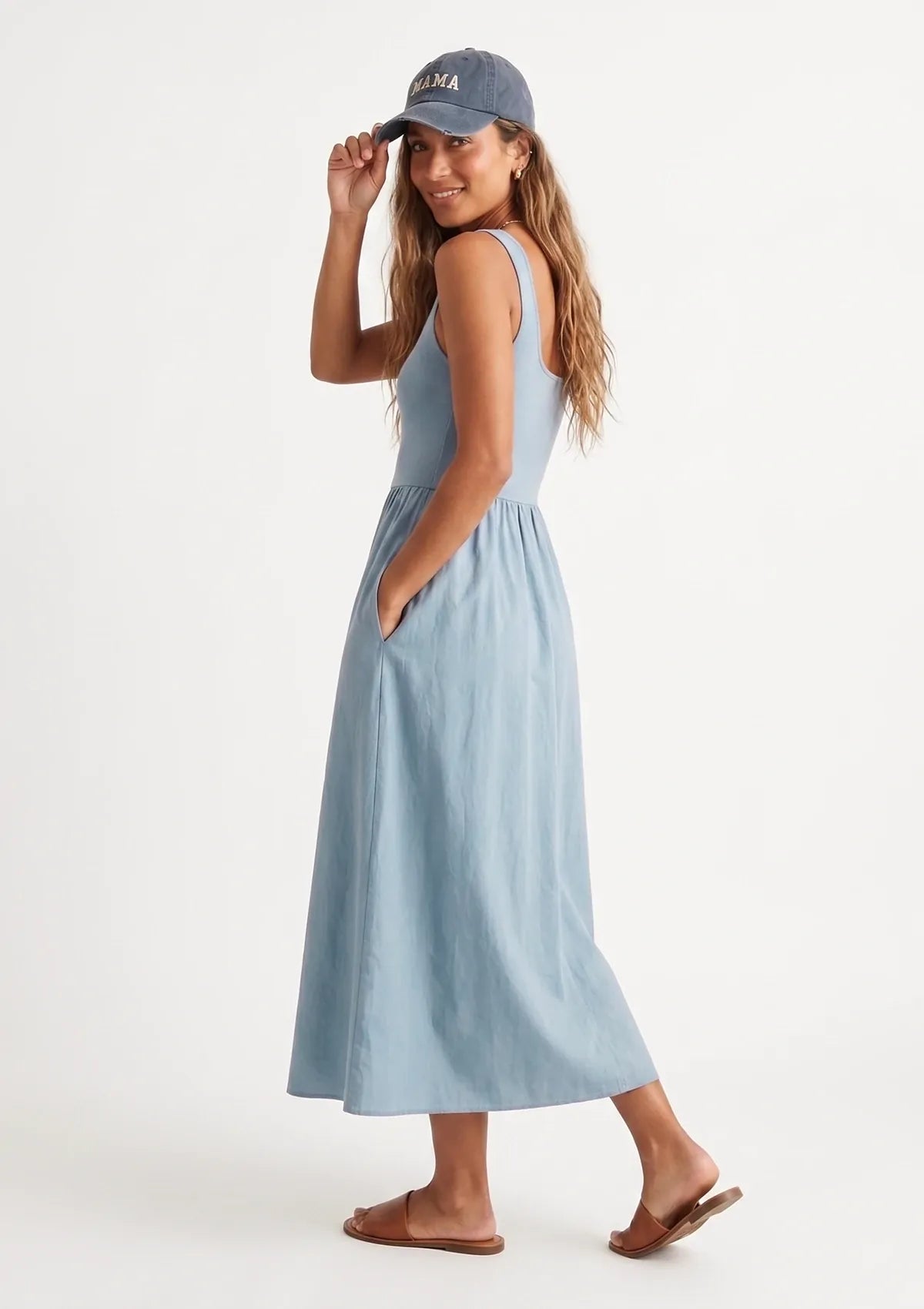 Illusion Dress - Cornflower